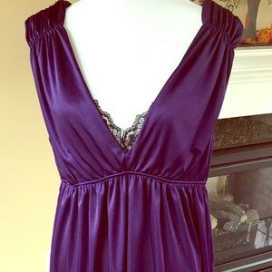 Urban Outfitters Purple Dress with Black Lace Trim